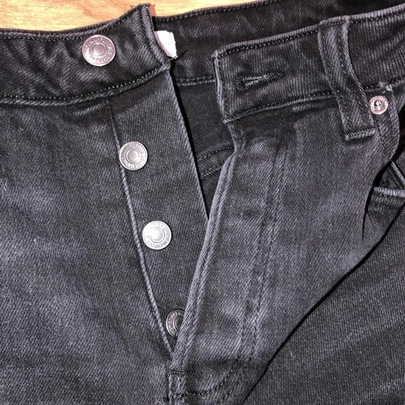 FOREVER 21 size 27 high rise 4 black button fly jeans - Picture 4 of 5